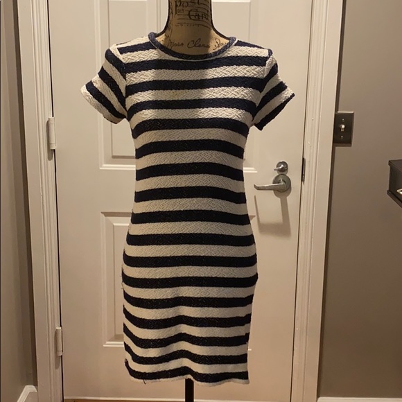 zara striped knit dress